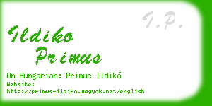 ildiko primus business card