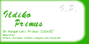 ildiko primus business card